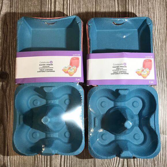 Cupcakes Muffins Container Caddy Boxes Treat Cartons by Celebrate It NEW! 6 ct. - Picture 1 of 10